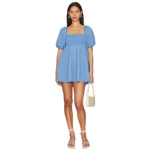 Free People Violet Mini in December Sky Dress Size Medium Bohemian